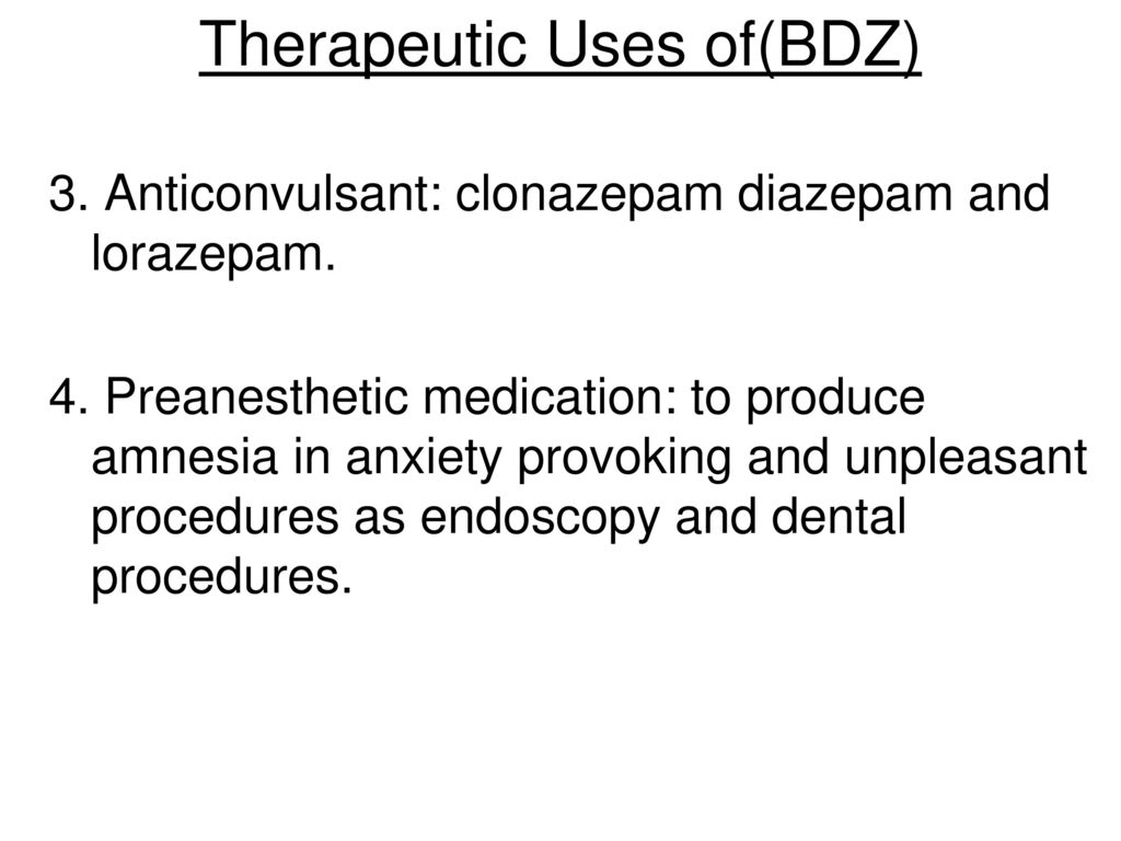 Therapeutic Use Of Diazepam As Anticonvulsant